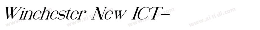 Winchester New ICT字体转换